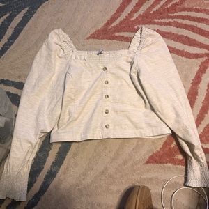 Madewell brand new white long sleeve shirt, never worn